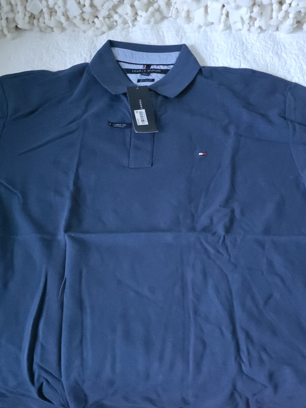 Tommy Hilfiger Men’s Dark Navy Polo Shirt with Chest Logo